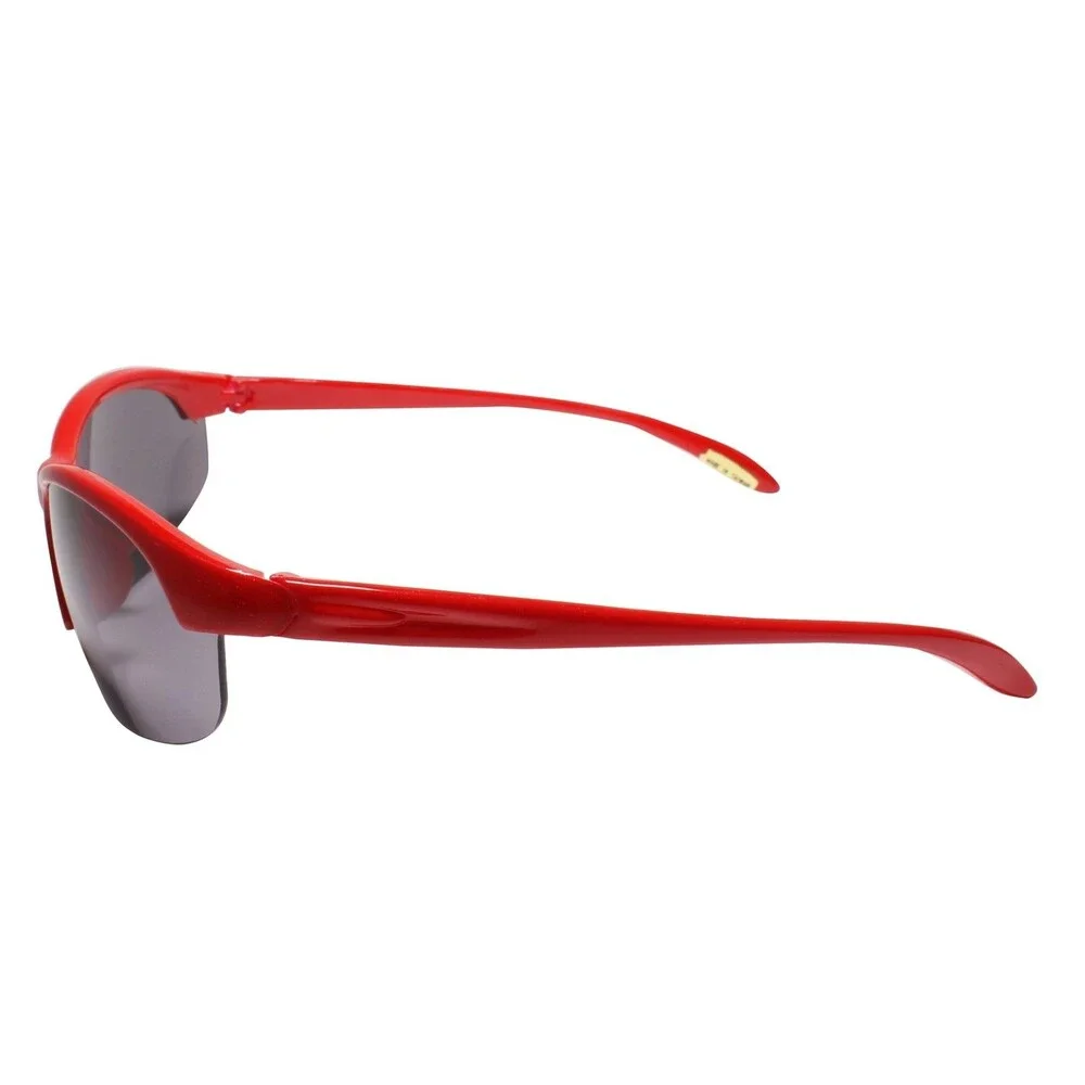 Motorcycle Riding Biker Lightweight Semi Rimless Red Wrap Sport Sunglasses